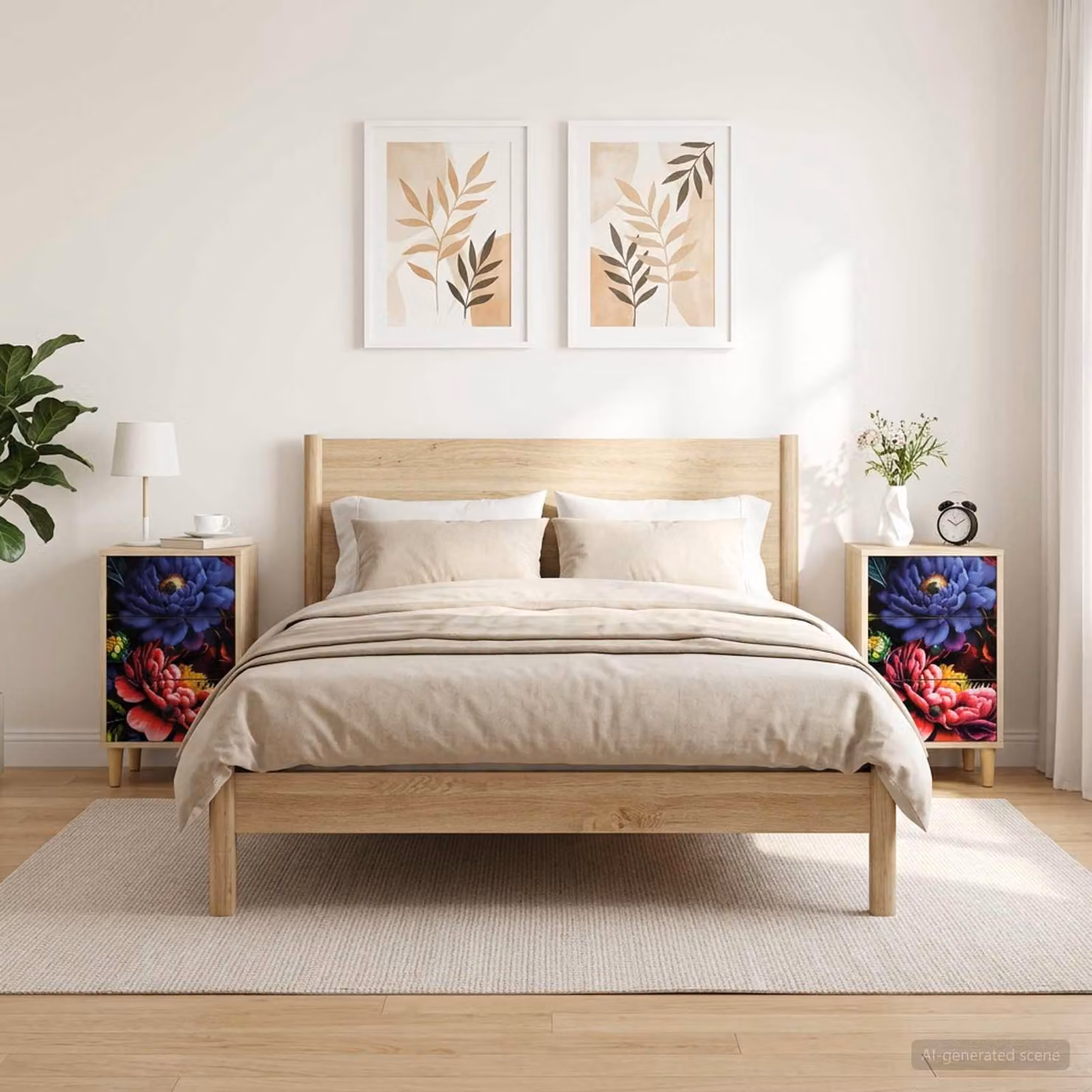 Set di 2 Armadi da Notte vidaXL KIEL in Rovere Sonoma, L 36 cm x P 33 cm x H 60 cm