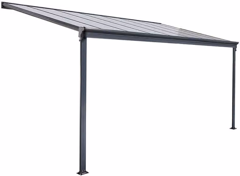 Copertura per patio 312 x 303 x 226 / 278 cm (grigio)