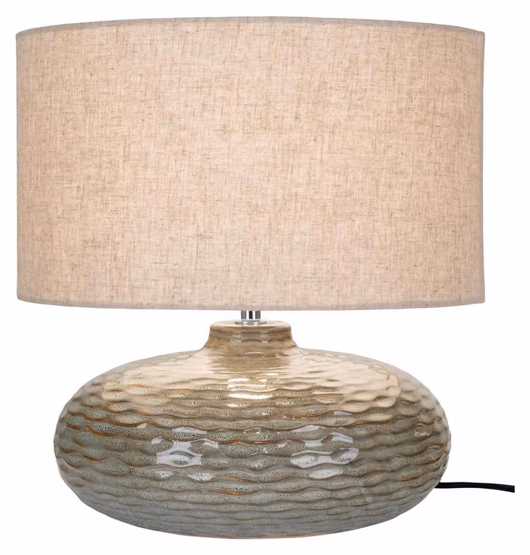 Lampada da tavolo Oldham in Vetroceramica verde ø36 cm