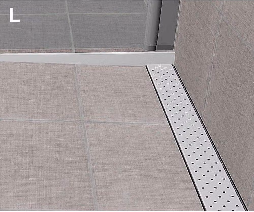 Canali di drenaggio Sapho - Guida di drenaggio 1200 mm, sinistra, acciaio inox SPD1210-L