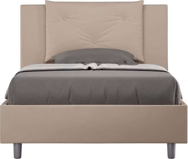 Letto matrimoniale con contenitore a sollevamento GIORDANOSHOP beige L/P/H: 212 x 120 x 135 cm