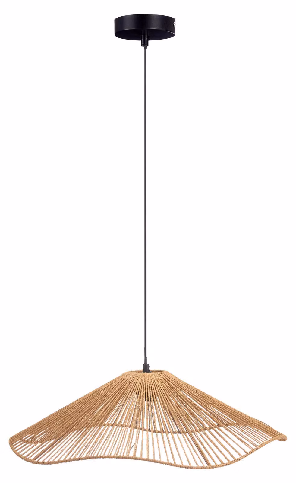 Lampada da soffitto VELTO con paralume intrecciato, 55 cm