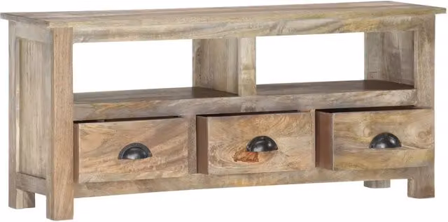 Mobile Porta TV 110x30x50 cm in Legno Massello di Mango 286384