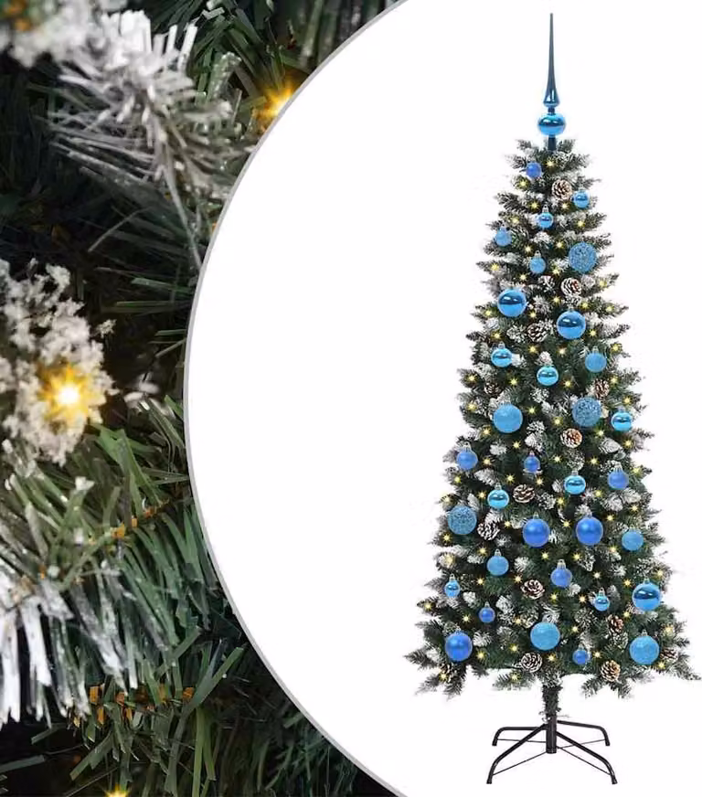 Albero di Natale artificiale con 150 LED Verde 150 cm