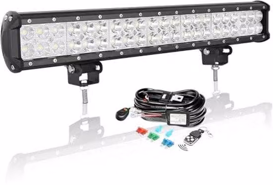 Kit di strisce LED da 50 cm, 126 W, impermeabili, 12/24 V, per lampeggiante automobilistico