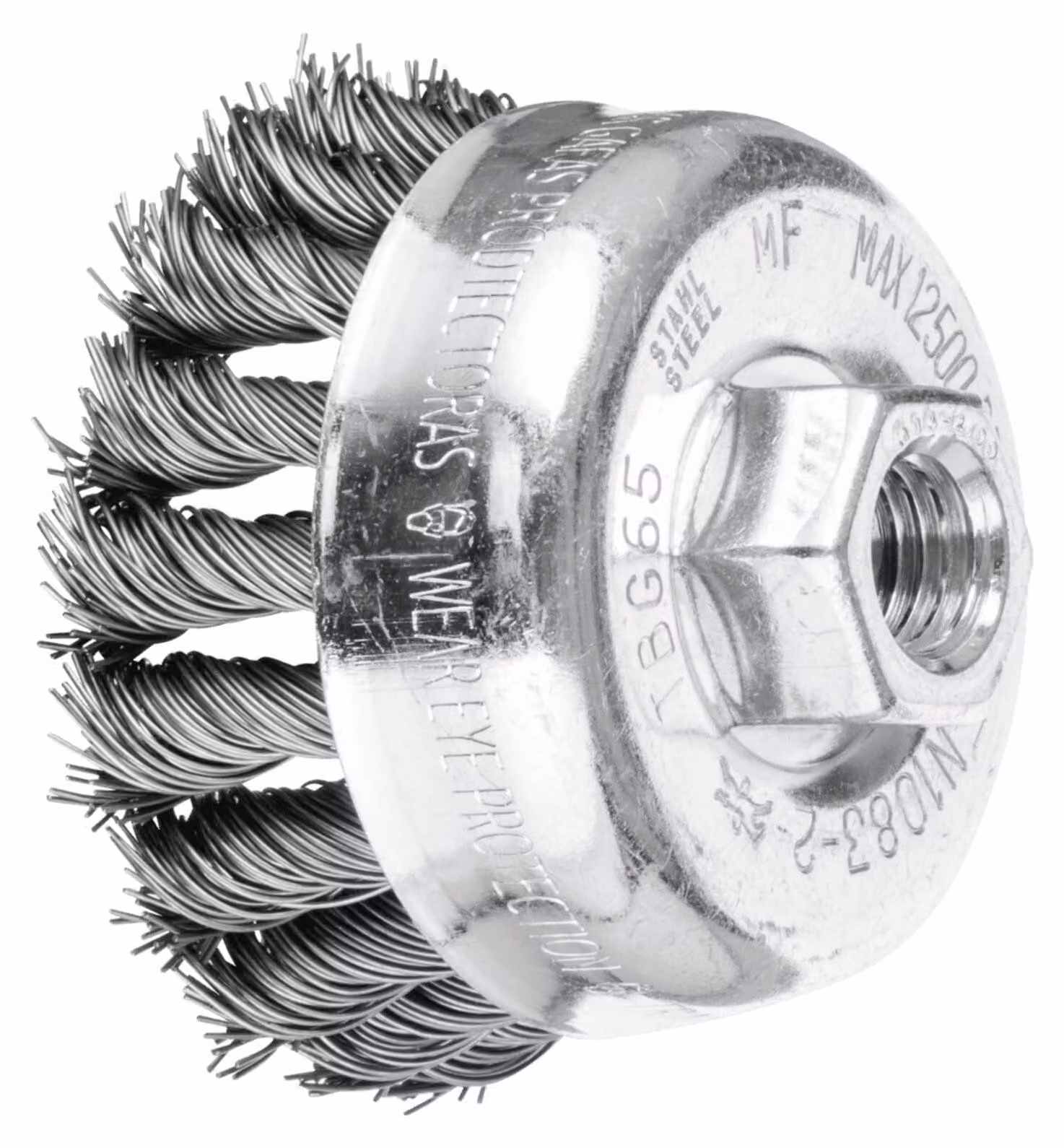 PFERD TOOLS spazzola a tazza annodata TBG Ø 65 mm M14 filo d'acciaio Ø 0,50 mm smerigliatrice angolare (1)