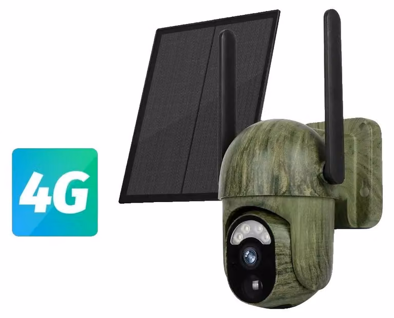 Telecamera di sicurezza, alimentata a energia solare, video HD 2K, versione 4G senza scheda