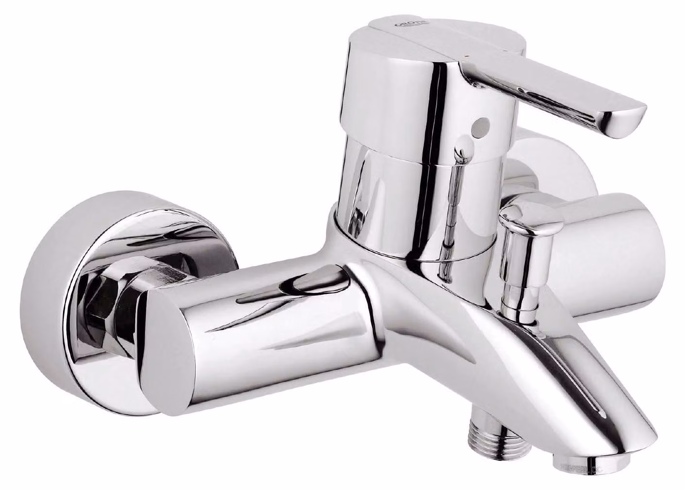 Miscelatore monocomando per vasca da bagno, cromato, con cartuccia in Vetroceramica