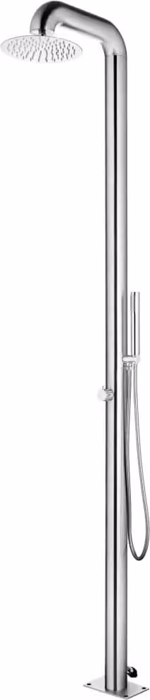 Maison Exclusive - Doccia da giardino 225 cm in acciaio inossidabile