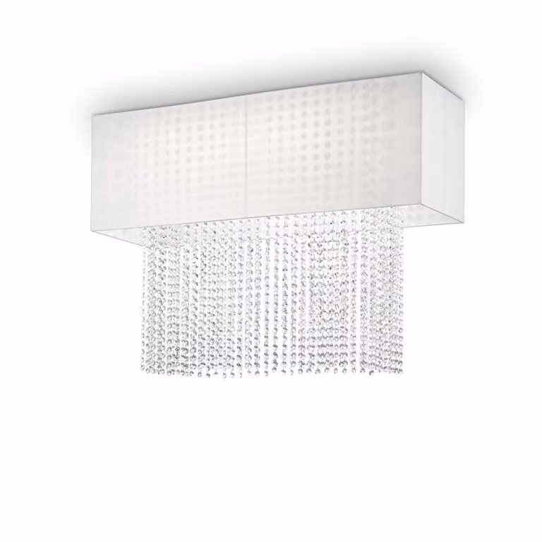 Plafoniera in cristallo bianco PHOENIX 5 lampadine