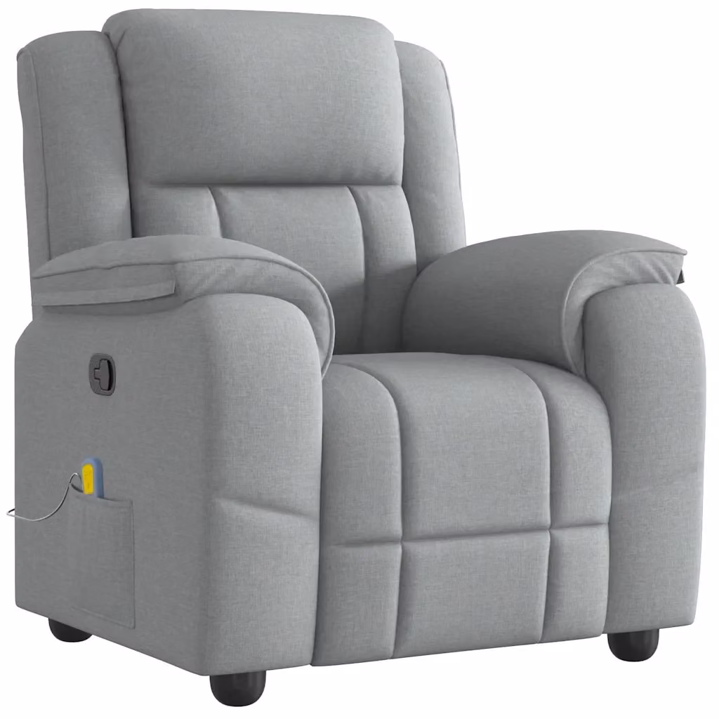 Poltrona Reclinabile Relax vidaXL in Tessuto Grigio con Braccioli – 2