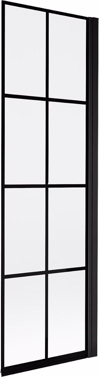 Mexen Mist paravento doccia 1-anta destra 60 x 150 cm, griglia nera, nero - 8A9-060-001-70-77-P