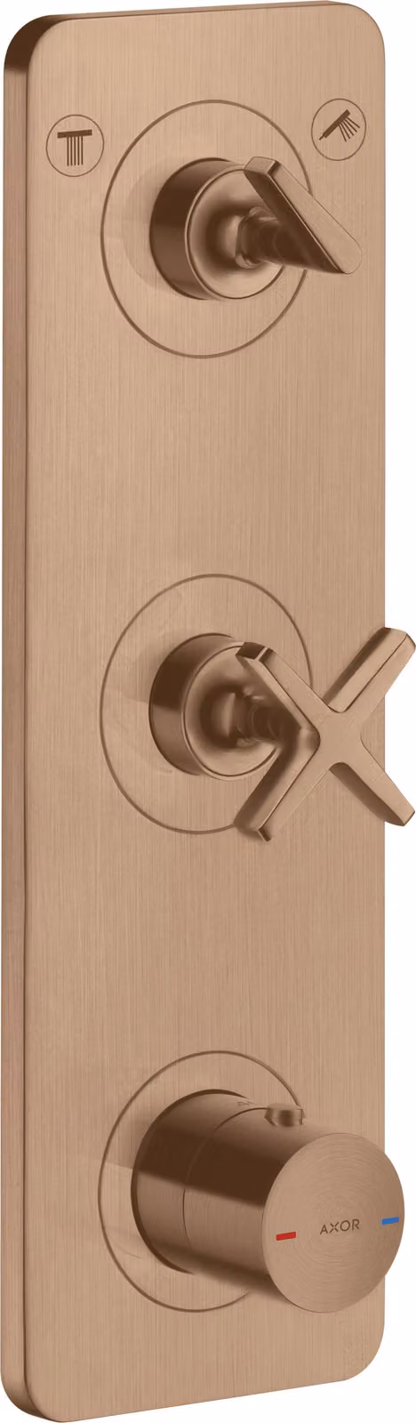 hansgrohe AXOR Citterio E module thermostat encastré 38 x 12 pour 2 consommateurs, 36703310, 36703310