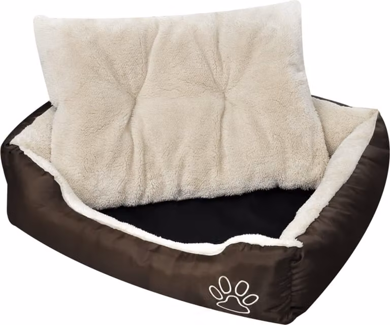 The Living Store Lettino caldo per cani con cuscino S