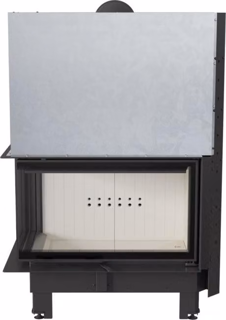 Inserto camino in acciaio KRATKI MBO sinistro 15 kW Ø 200 con porta scorrevole con molla della porta