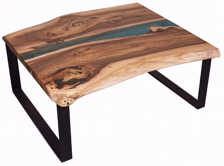 Tavolino Casa Padrino marrone / colori naturali / verde / nero 95 cm