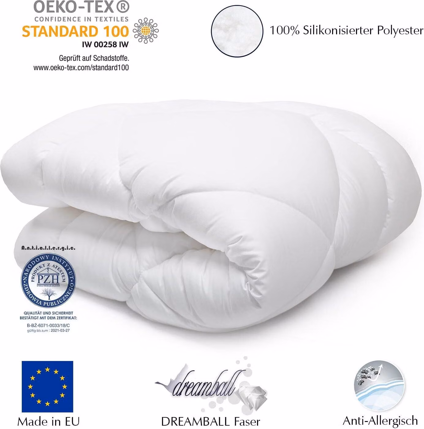Coperta 135x200 Coperta invernale Coperta calda e morbida: 100% microfibra Biancheria da letto allergica con imbottitura: 1250g