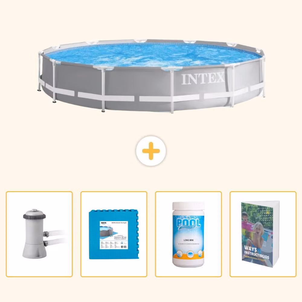 Struttura per piscina a forma di prisma - 366x76 cm - composta da 5 elementi - modello SCB130