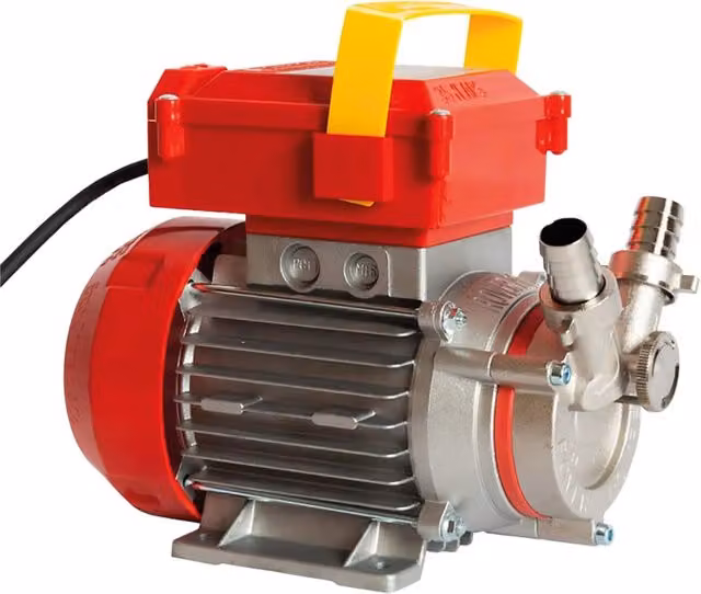 Elettropompa per travaso liquidi Novax Rover rossa in acciaio inossidabile con potenza 0,5 Hp e portata 1700 Lt/h