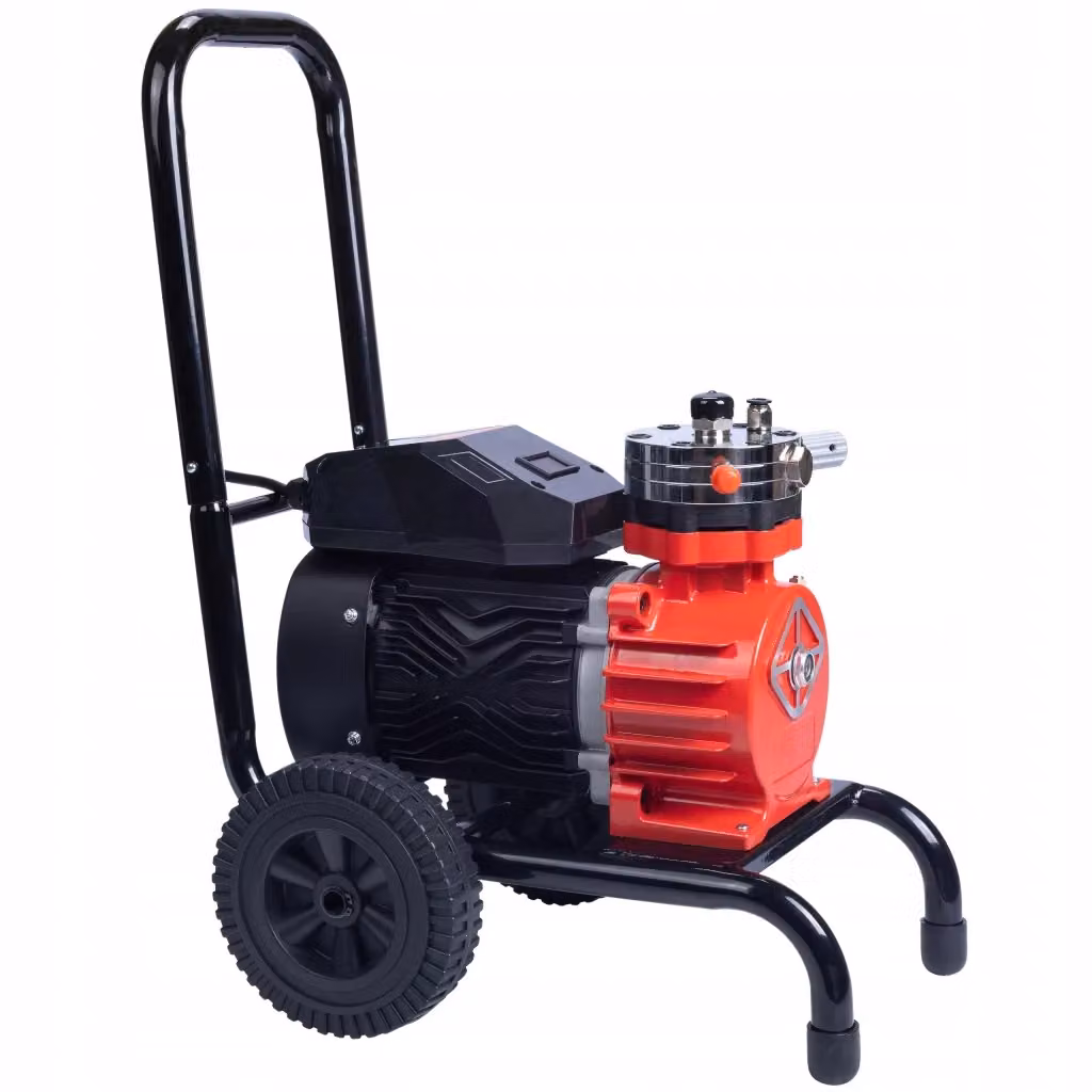 Pompa Airless Rosfix Red Strong Storm 1100 RSS05 di colore rosso per verniciatura professionale di pareti, lacche, impregnanti e vernici, con lancia di estensione in acciaio inossidabile – 2