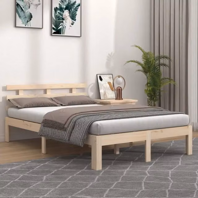 Giroletto in legno massello di pino bianco vidaXL L/P: 140 x 190 cm – 1