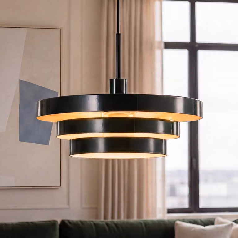 OSRAM Lampada a sospensione Decor Layer, dimmerabile, Verde, Soggiorno / Sala da pranzo, Metallo, Moderno, Lampada a sospensione