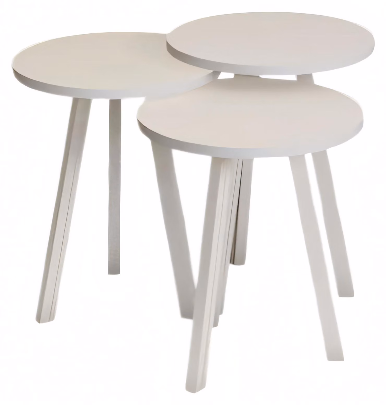 Elegantes weißes Holz Couchtisch-Set modern und stilvoll