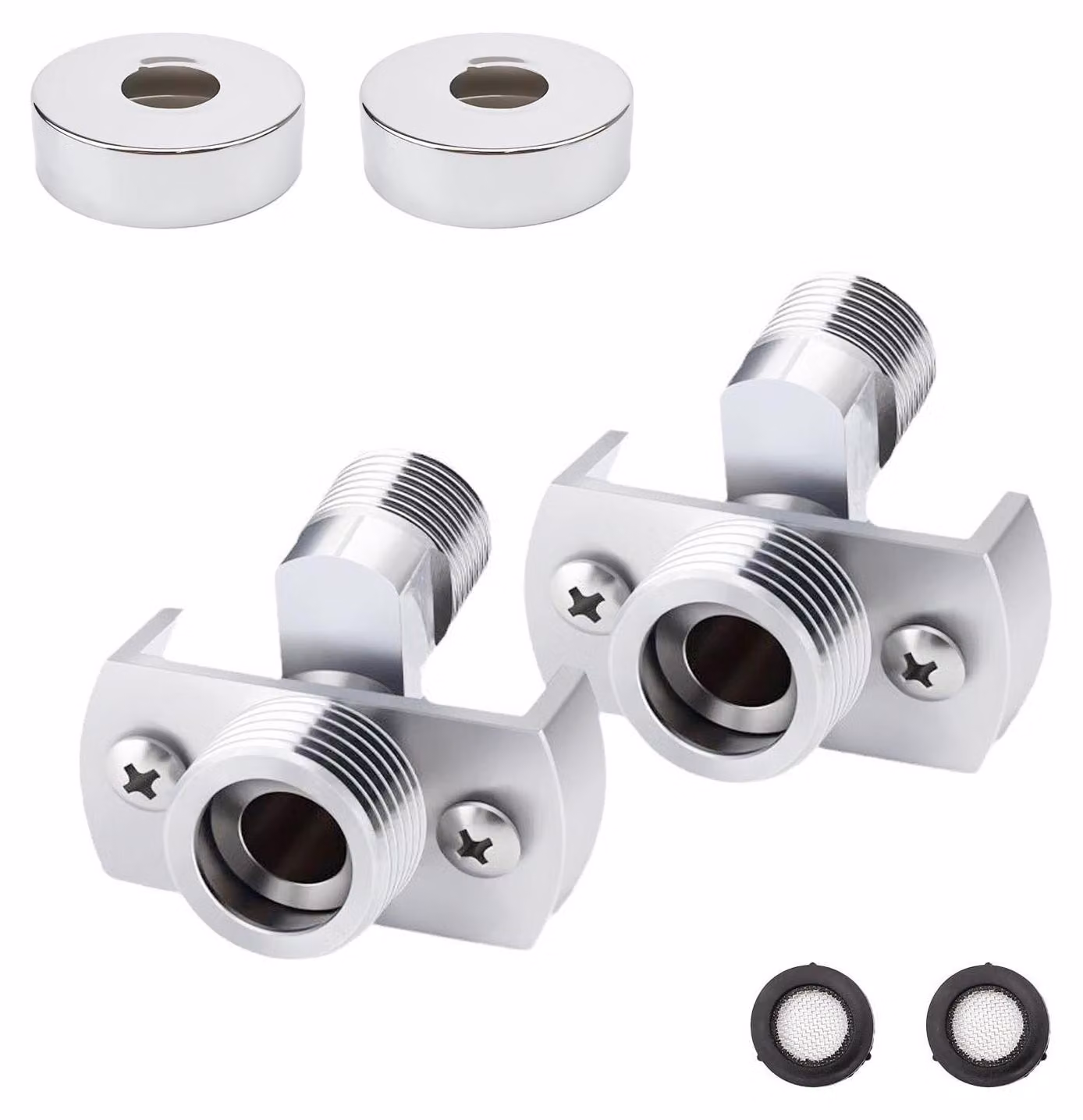 Set di 2 adattatori per rubinetti della doccia regolabili, con design impermeabile
