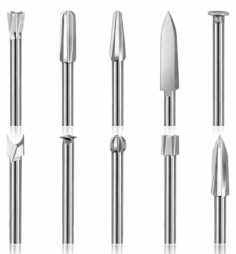 Elzusha - Set di 10 utensili per intaglio in legno compatibili con Dremel