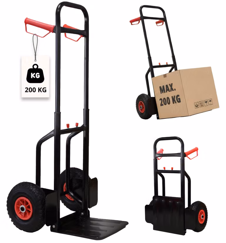 Grafner® Carrello per sacchi Carrello per trasporto Carrello per accatastamento estensibile / pieghevole 200 kg
