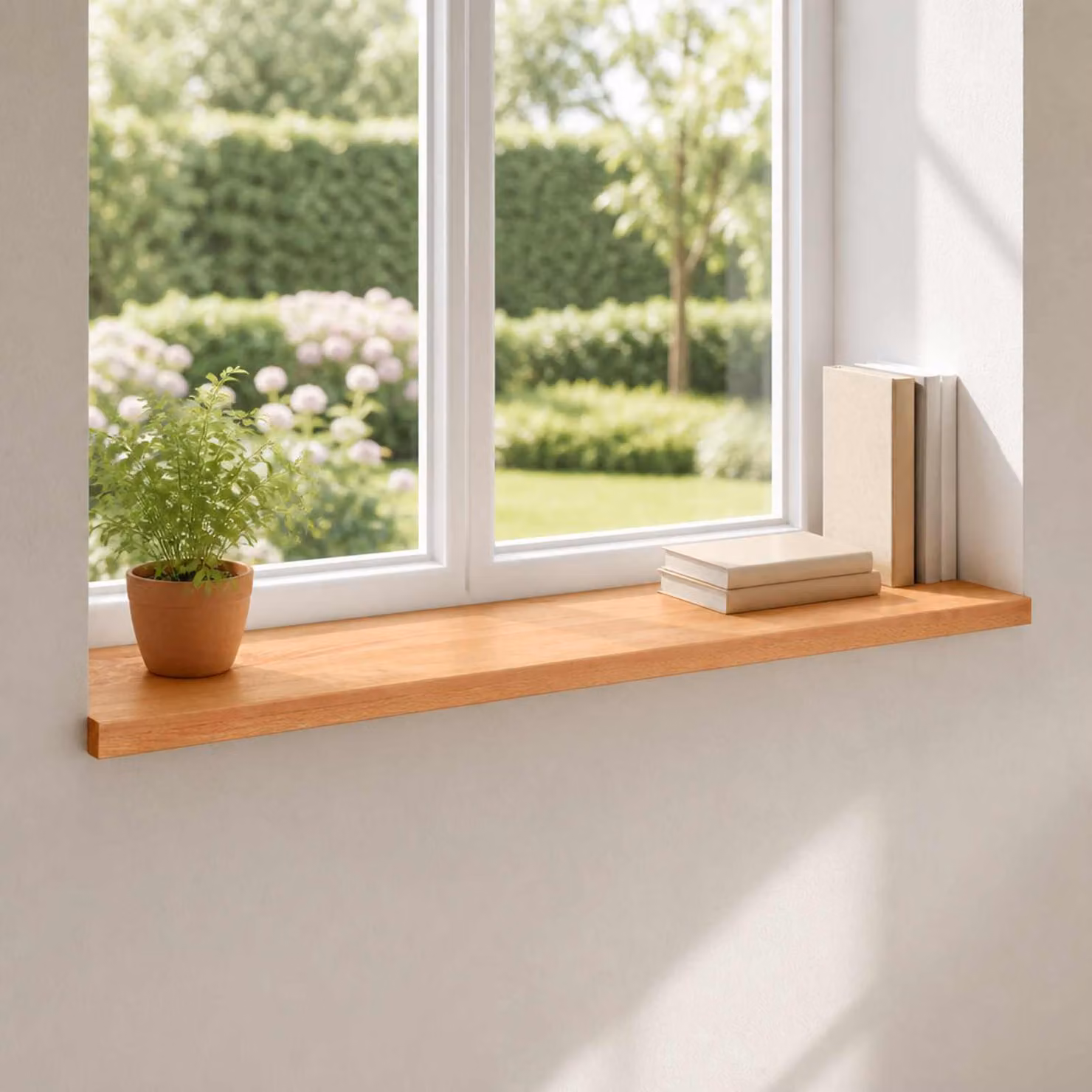 Set di 2 soglie per finestre vidaXL in legno verniciato marrone L 120 x P 25 x H 2 cm
