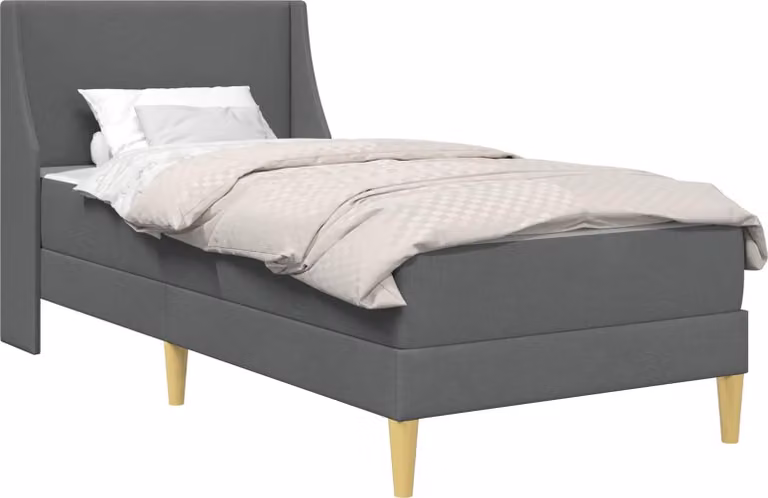 Struttura letto con materasso Grigio scuro 100 x 200 cm