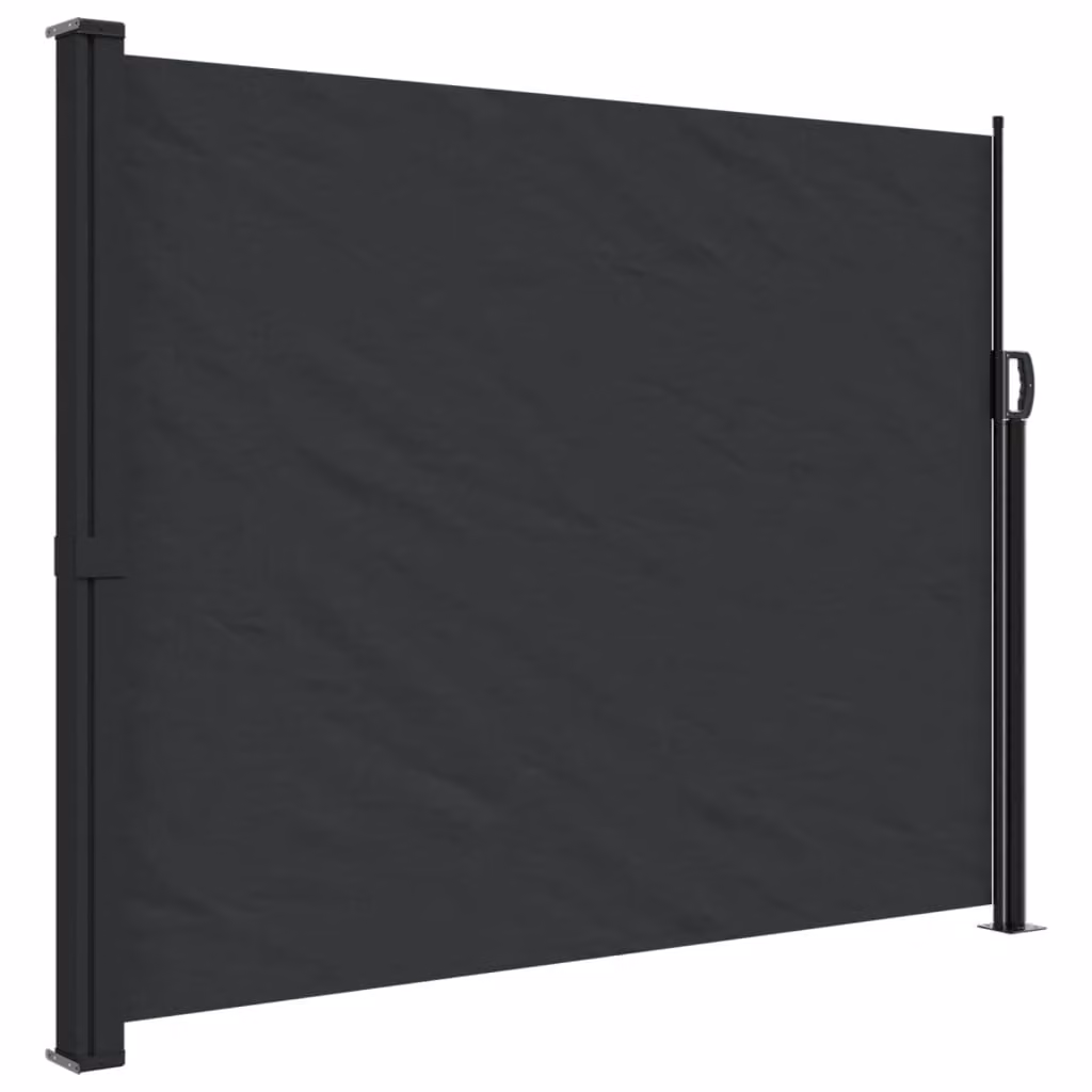 Tenda da Sole Laterale Retrattile Nera 160x300 cm