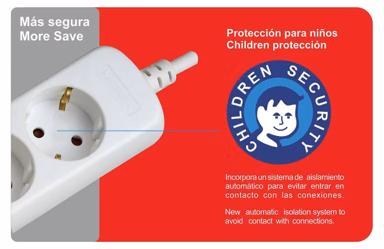 Presa multipla 4 prese Schuko Cavo 1,5 m IP44 BIANCO