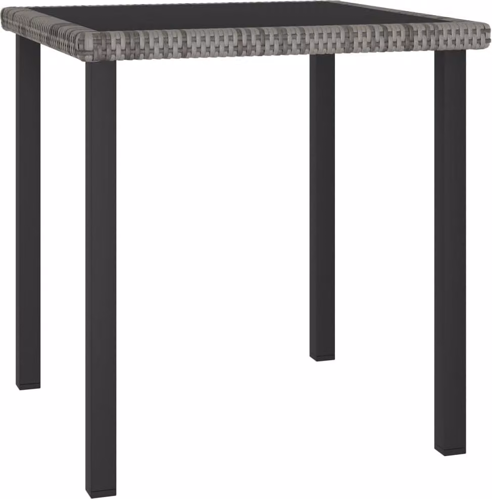 Maison Exclusive - Tavolo da Pranzo da Giardino Grigio 70x70x73 cm in Polyrattan
