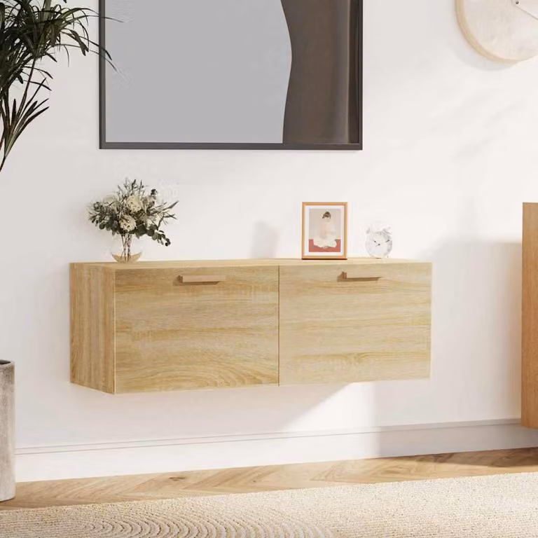 Pensile Mobile vidaXL in Rovere Sonoma, Colore Marrone, L 100 x P 36,5 x H 35 cm