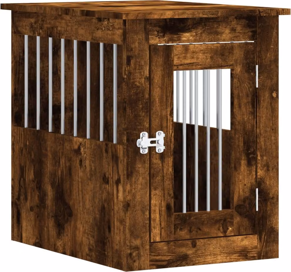 Gabbia Cani da Arredamento Rovere Fumo 45x62x59cm Multistrato
