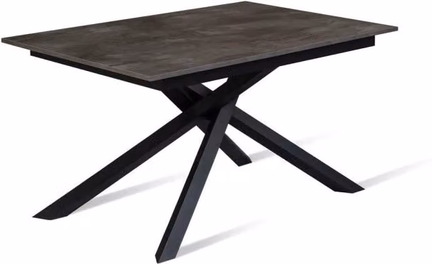 Tavolo da pranzo allungabile GIORDANOSHOP moderno rettangolare in melaminico grigio e nero L/P/H: 140/190 x 90 x 76 cm – 1