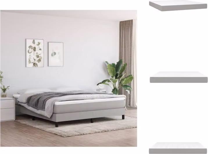 vidaXL Materasso a molle insacchettate grigio chiaro 180x200x20 cm tessuto - Materassi