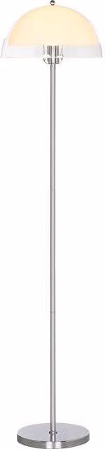 HOMCOM Lampada a Piantana Moderna in Metallo e Plastica, Bianca, Ø35 x H 150 cm