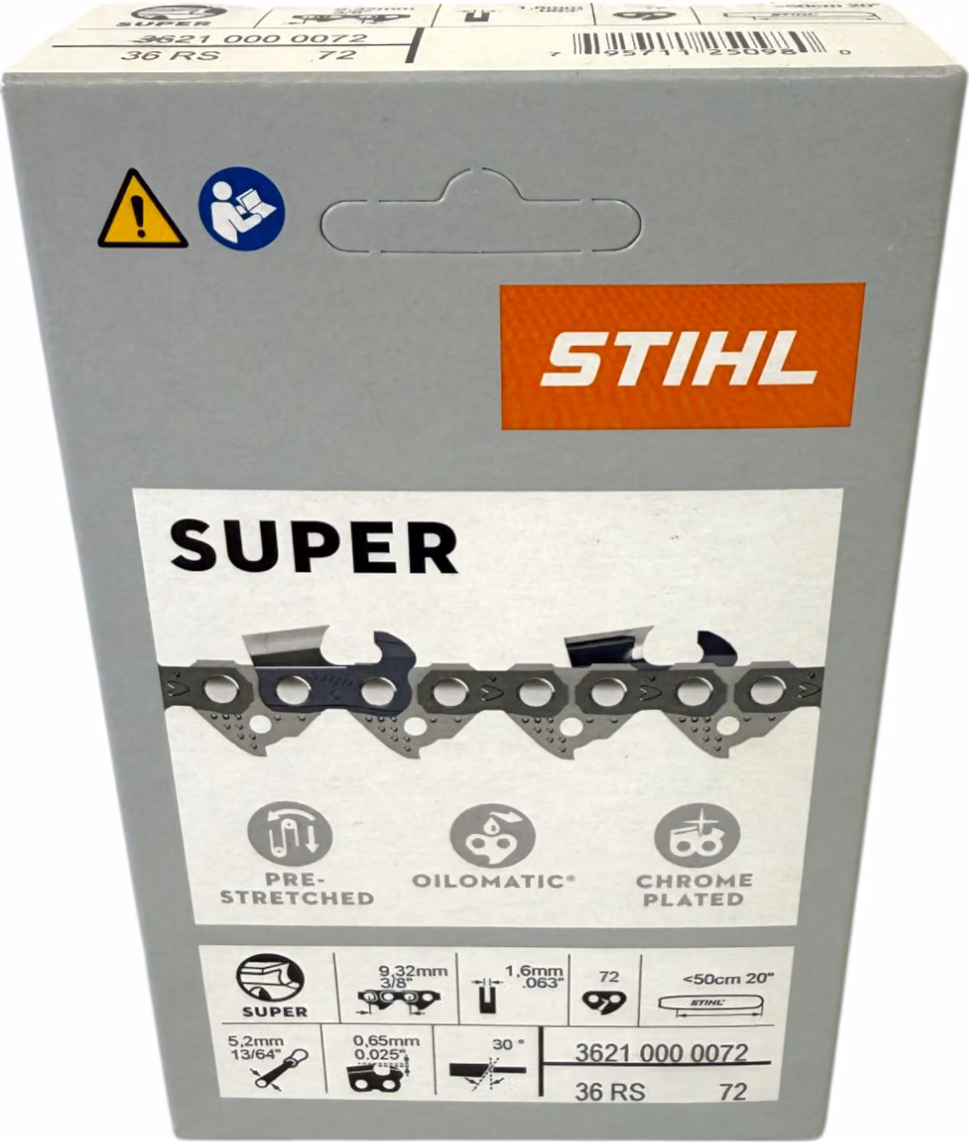 Catena Stihl 3/8" Rapid Super 3 (RS3) 50 cm 3/8" 1,6 mm 72 TG ( 36260000072 )