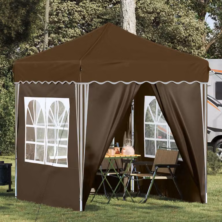 vidaXL Tenda per feste a pop-up L/P/H: 195 x 195 x 245 cm Tortora