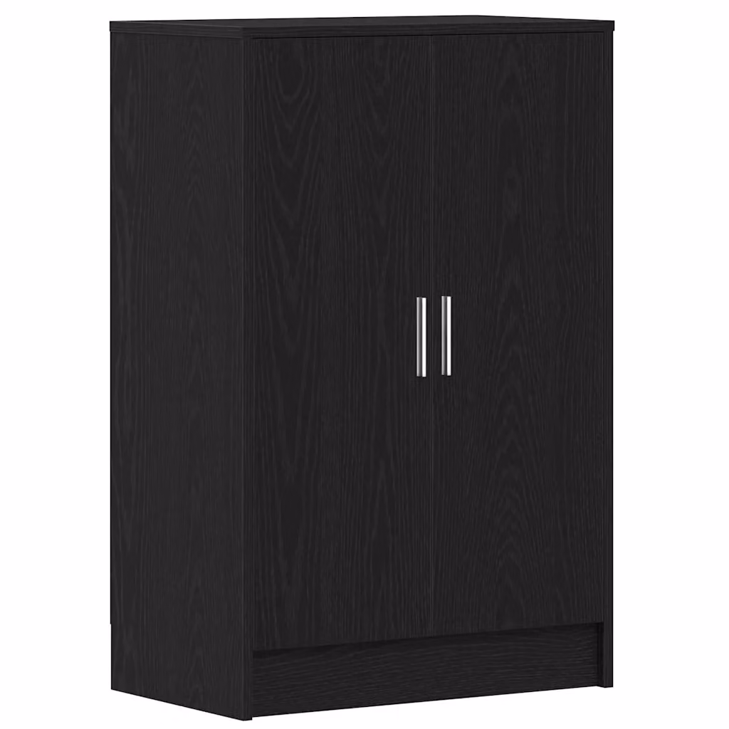 Scarpiera a parete Design Mania con ante a battente in legno nero opaco L: 60 cm, P: 35 cm, H: 92 cm – 2