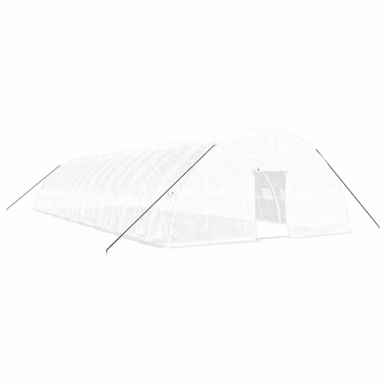 Serra con Telaio in Acciaio Bianco 96 m² 16x6x2,85 m
