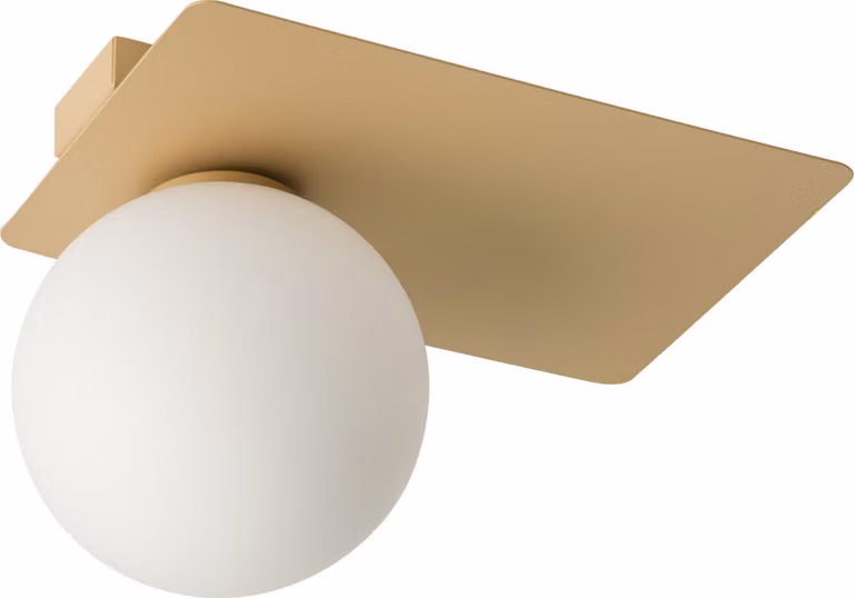 Lampada da soffitto a sfera decorativa in vetro rettangolare oro per camera da letto Argon 1xG9 12W Sigma Lighting