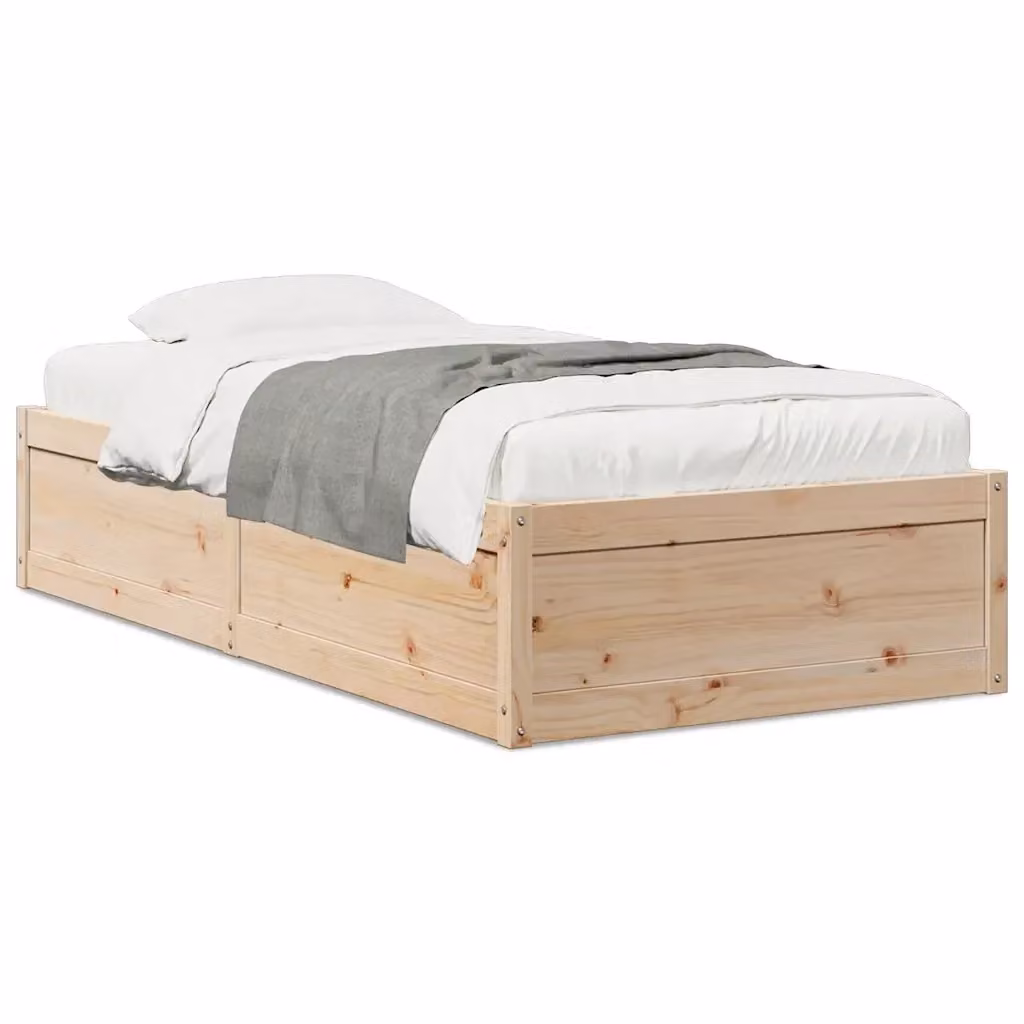 Struttura Letto Design Mania in Legno Massello di Pino Naturale, L/P/H: 90 x 190 x 196,5 cm – 2
