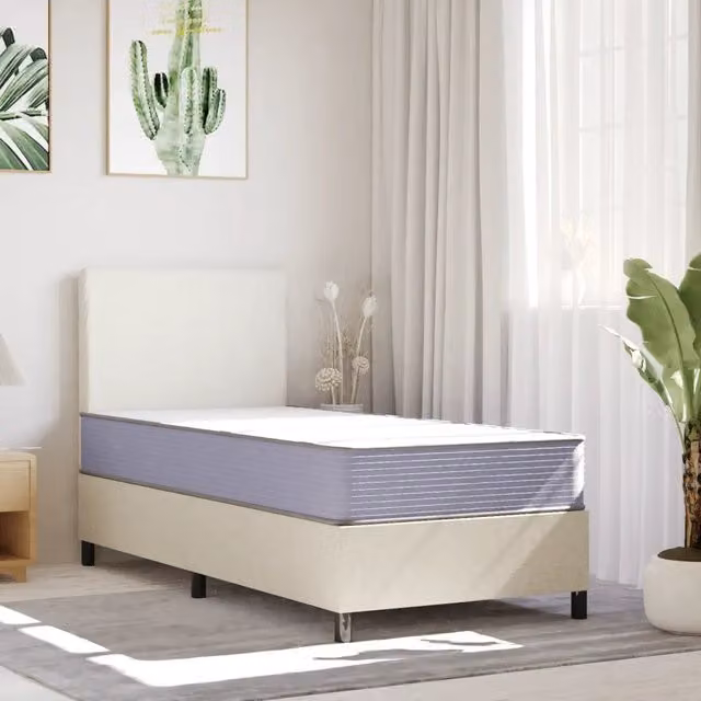 Materasso in schiuma comfort foam vidaXL bianco e grigio L: 70 cm, P: 200 cm, H: 24 cm