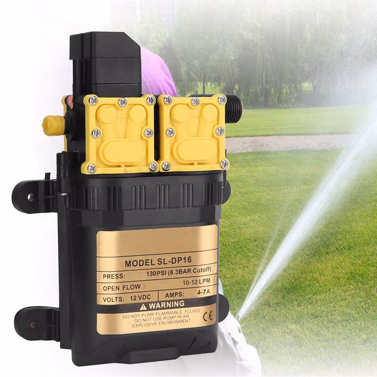 pompa dell'acqua a 12 V, pompa a 12 V, pompa a spruzzo d'acqua, pompa dell'acqua elettrica, pompa dell'acqua agricola, pompa dell'acqua ad alta pressione, pompa dell'acqua agricola a spruzzo