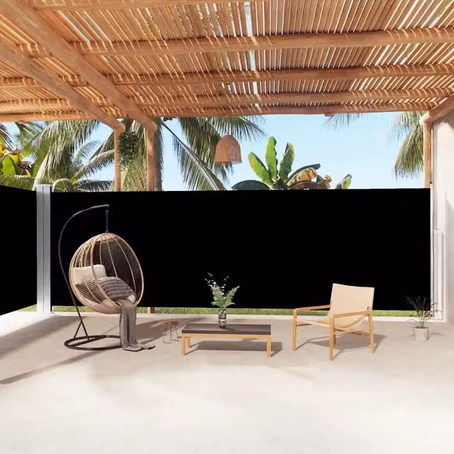 Tenda da sole laterale retrattile DESIGN IN nera in poliestere L: 1000 cm, H: 200 cm – 1