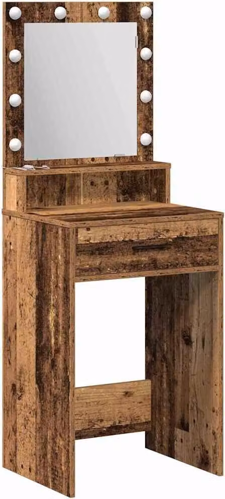 Tavolo da Trucco con cassetto Legno vecchio 50 x 41 x 135 cm